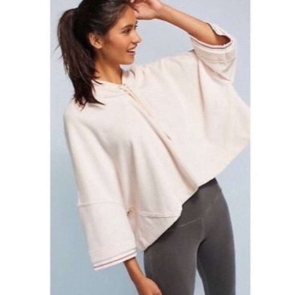 Anthropologie Saturday Sunday Velvet Crop Hoodie Sweater